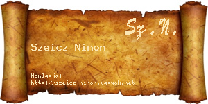 Szeicz Ninon névjegykártya
